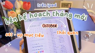 Lên kế hoạch tháng 10 trên IPad | Habits with Ngọc