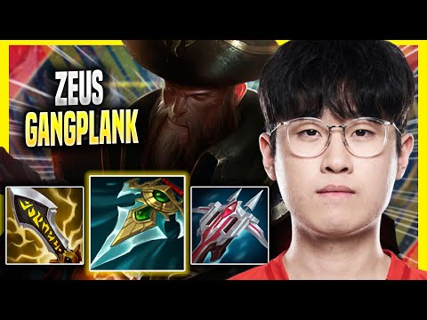 ZEUS IS A MONSTER WITH GANGPLANK! - T1 Zeus Plays Gangplank TOP vs Singed! | Season 2022