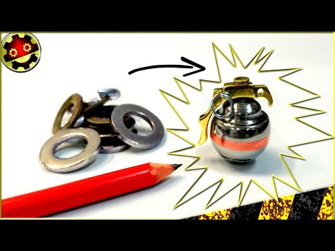 Making Jewel Pendant in the Form of a Grenade with a Bolt and washers
