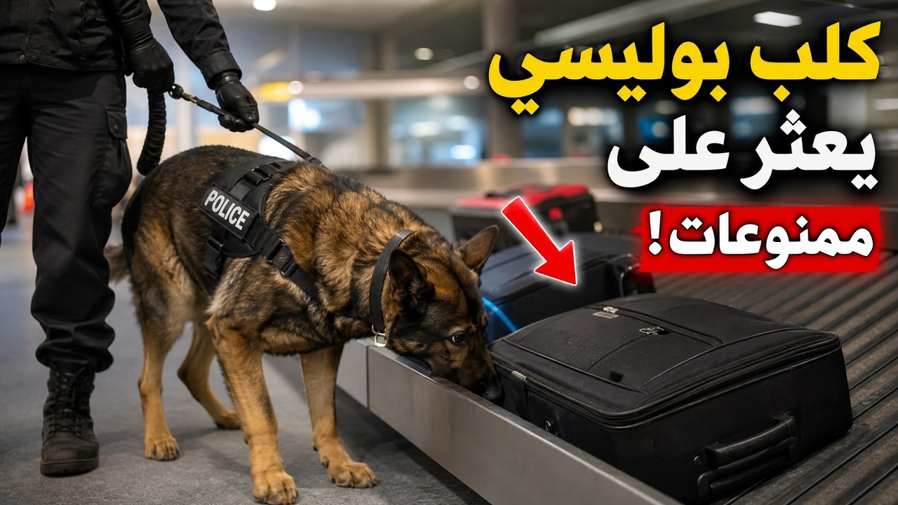 وثائقي امن المطارات | الكلب توقف فجأة أمام هذه الحقيبة… والشرطة لم تتوقع ما ب