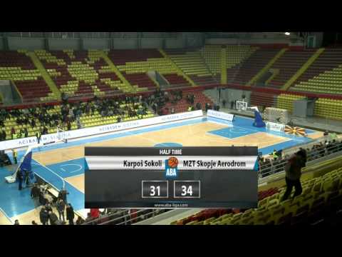 ABA Liga 2016/17 highlights, Round 19: Karpoš Sokoli - MZT Skopje Aerodrom (20.1.2017)
