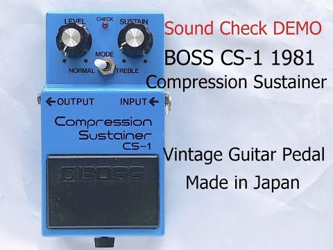 Boss CS-1 Compression Sustainer (Black Label) 1978 - 1982 - Blue image 6