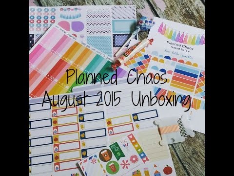 Planned Chaos August 2015 Unboxing