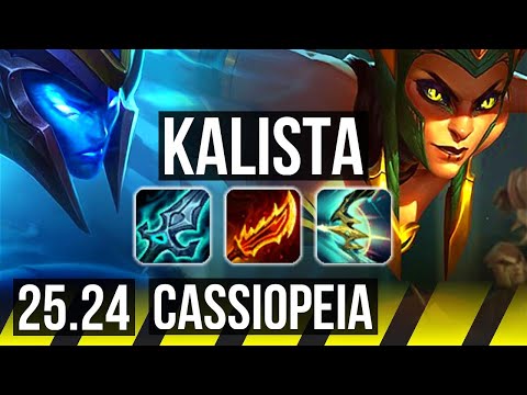 KALISTA & Thresh vs CASSIOPEIA & Pyke (ADC) | KR Grandmaster | 25.24
