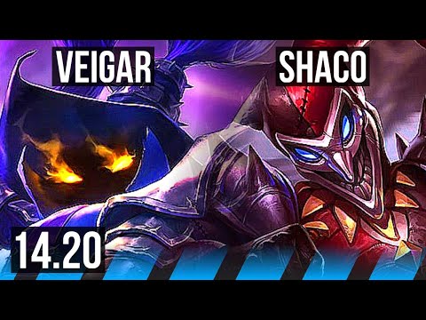 VEIGAR vs SHACO (MID) | Rank 9 Veigar | NA Master | 14.20