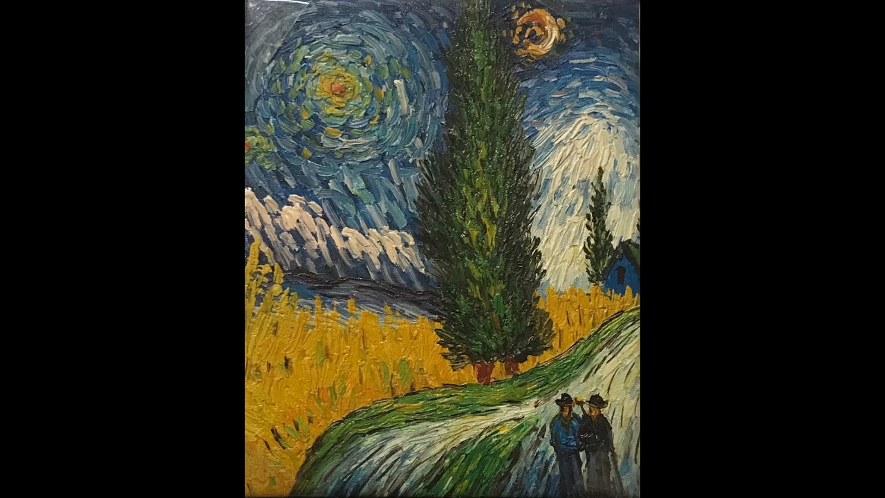 梵高 Road with Cypress and Star
