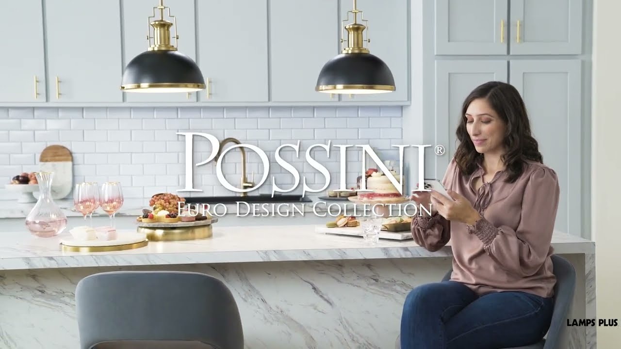Video 1 Watch A Video About the Possini Euro Design Posey Black Soft Gold Dome Pendant Light