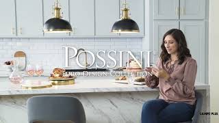 Watch A Video About the Possini Euro Design Posey Black Soft Gold Dome Pendant Light