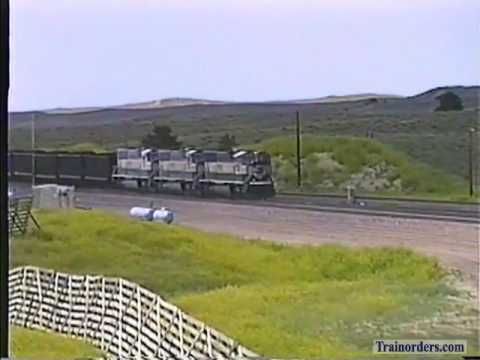 Classic Railroad Series 08 - BN and UP at Shawnee Jct., WY June 1996 Part 1