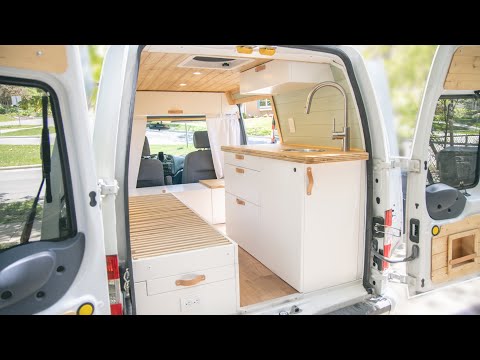 MAXED OUT MICRO CAMPER VAN | FULL TOUR! - 2012 Ford Transit Connect