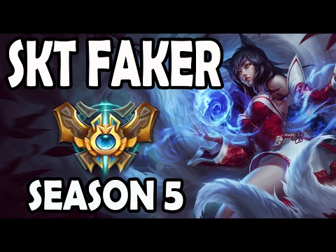 SKT T1 Faker Ahri vs Ezreal MID Ranked Challenger Korea