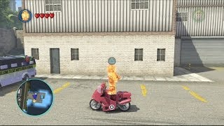 LEGO Marvel Super Heroes HUMAN TORCH Free Roam Gameplay