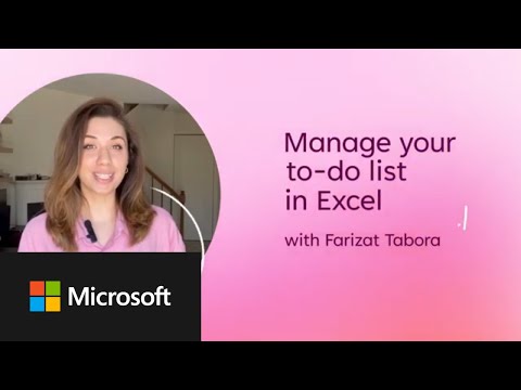 Microsoft Create: Create a to-do list in Excel