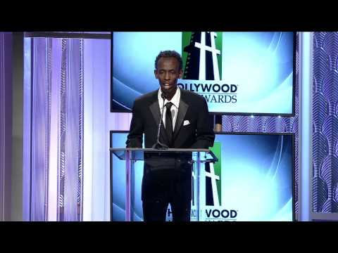 Barkhad Abdi Presents Hollywood Producer Award - HFA 2013