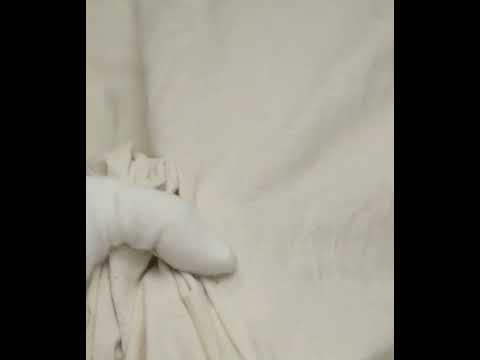 Plain Cream Natural Organic Khadi Cotton 145 GSM Mercerized Fabric — video