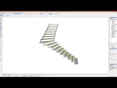 Archicad 18   GDL Grundlage für beliebige gewinkelte Stiegen8   zB  Viertelgewendelte Stiege Anti Ru