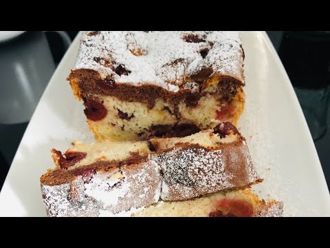 Chec pufos cu visine- FLUFFY CHERRY CAKE