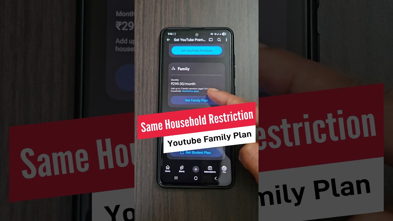 Youtube Pausing Premium Family Plan Subscription | Should be in the same Household 🥲