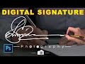 Make Your Signature Digital with Photoshop || Own Handwriting Signature Logo for Photography