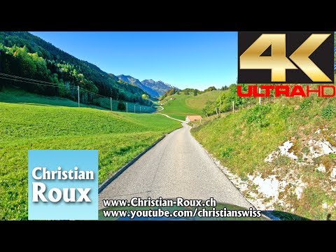 1X UHD - Switzerland 314 (Camera on board camera): Route Lessoc-Grandvillard (Gruyère) (Hero6)