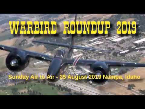 Warbird Roundup 2019 Air-To-Air Flight in B-25 with F7F and P-47s - Airailimages