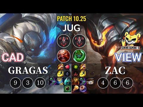 HLE CaD Gragas vs SG-S View Zac Jungle - KR Patch 10.25