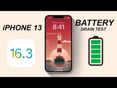 IOS 16.3 iPhone 13 Battery Drain Test in 2023 - GOOD BATTERY!!