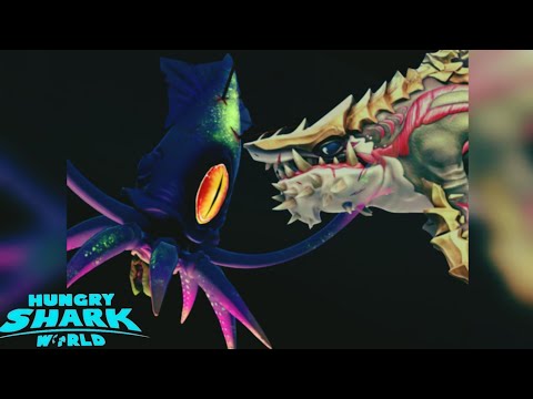 New Ancient Megalodon Round 2 vs Squid 🦑 - Hungry Shark World