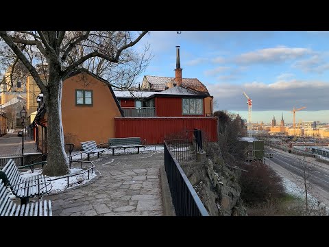 Stockholm 4K virtual walk: Mäster Mikaels gata - Svartensgatan. True favourites! Natural sound.