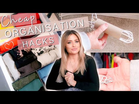 EXTREME CHEAP ORGANISATION HACKS! | FREE STORAGE IDEAS FOR AROUND THE HOME