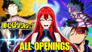 FIRST TIME REACTING to ALL MY HERO ACADEMIA Openings (1-14)