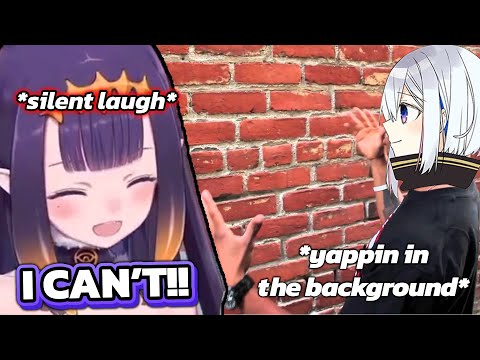 Ina can't stop laughing when she heard Kanata yappin so loudly in the background