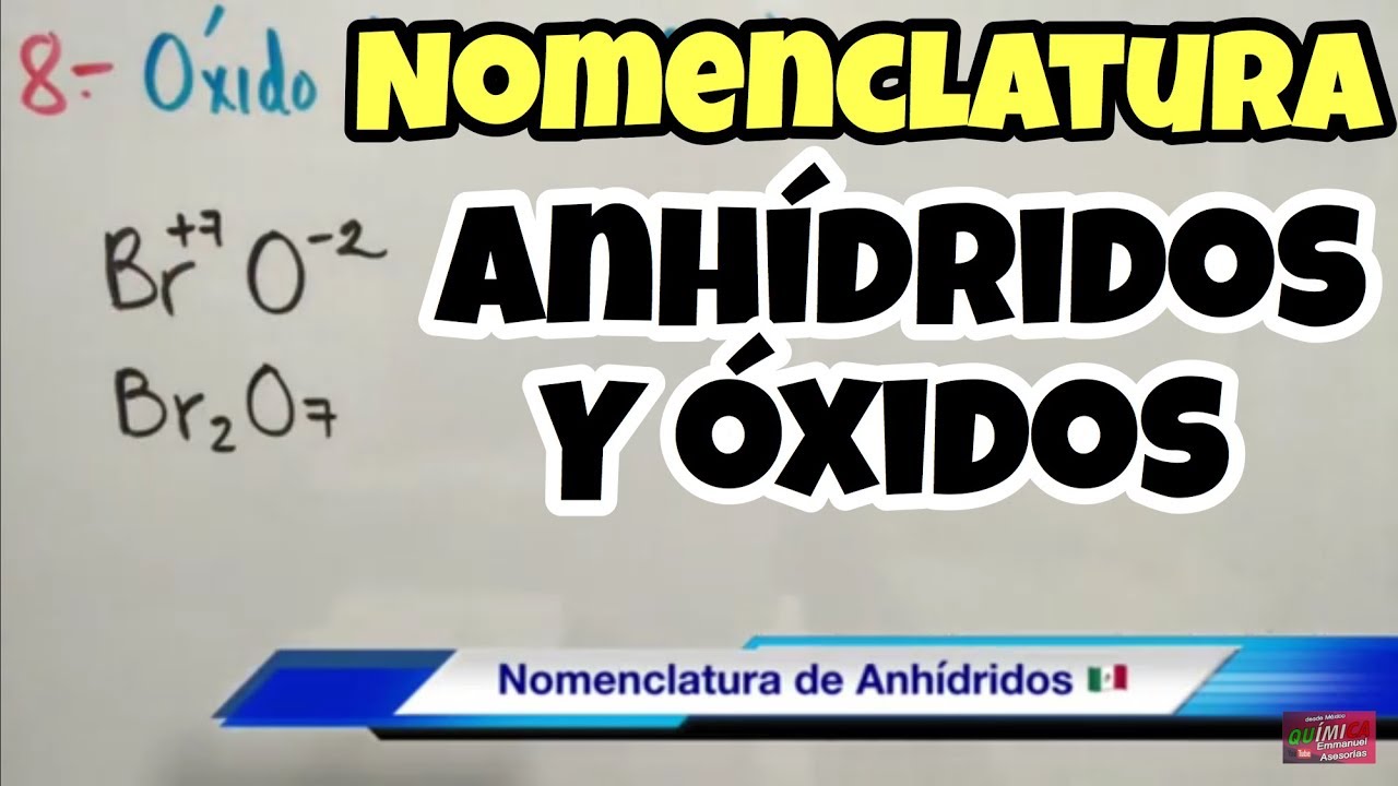 Nomenclatura de Anhídridos y Óxidos.