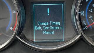 “Change timing belt” warning in 2010-2015 Chevy Cruze