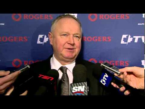 Randy Carlyle Post Game - Maple Leafs @ Hurricanes (Jan 9, 2014)