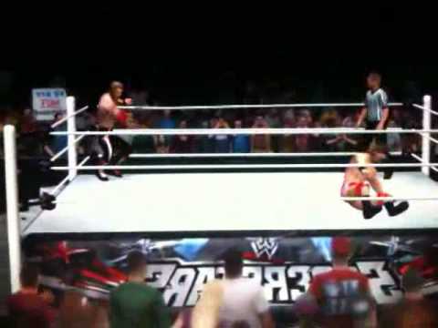 WWE'12 Spear falis in a Future Shock DDT