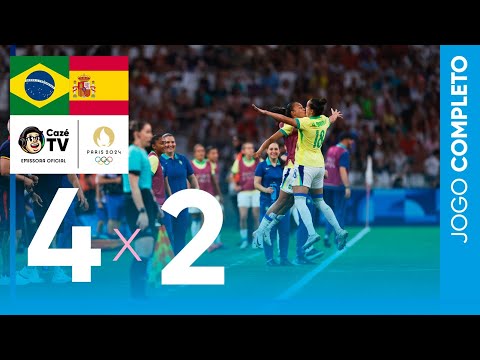 BRASIL X ESPANHA: FUTEBOL FEMININO | SEMIFINAL | OLIMPÍADAS PARIS 2024 | AO VIVO E COM IMAGENS