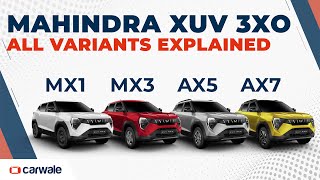 Mahindra XUV 3XO All Variants Explained  MX1 MX2 M