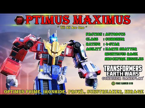 OPTIMUS MAXIMUS - TRANSFORMERS: EARTH WARS | 4-Star COMBINER Gameplay