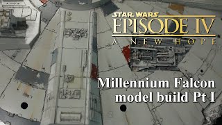 Bandai PG 1/72 Star Wars Millennium Falcon Build Pt 1 Plans, assembly and weathering