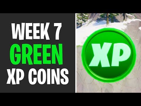 All Green XP Coin Locations WEEK 7 - Fortnite