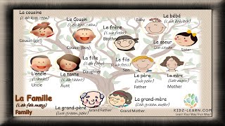 Learn French ! La Famille (Family) ! Vocabulary for Family members.