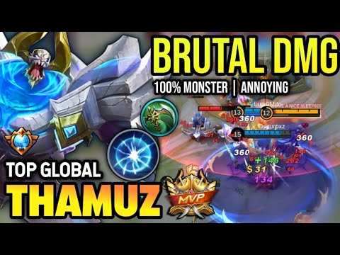 THAMUZ BEST BUILD 2023 | TOP GLOBAL THAMUZ GAMEPLAY | MOBILE LEGENDS✓