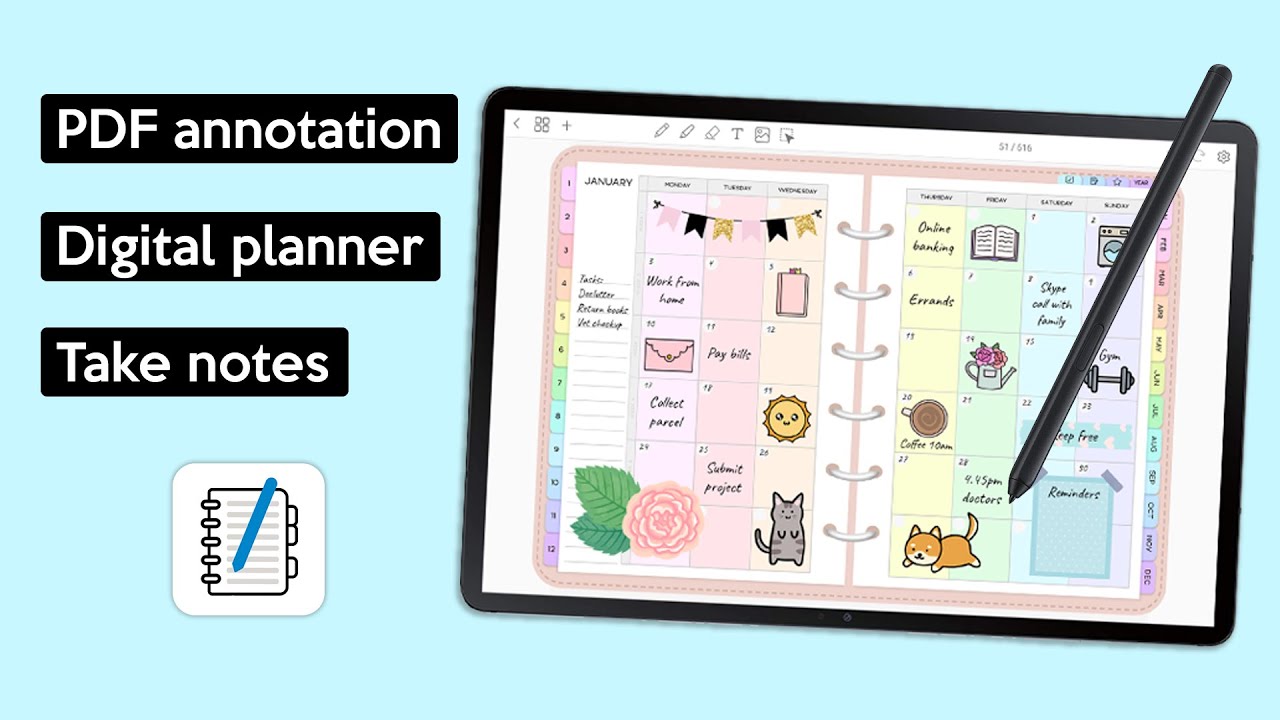 Penly app ✨ android app | digital planner, journal & take notes