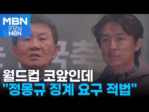 문체부의 정몽규 징계 요구 적법...월드컵 앞두고 흔들리는 축구협회