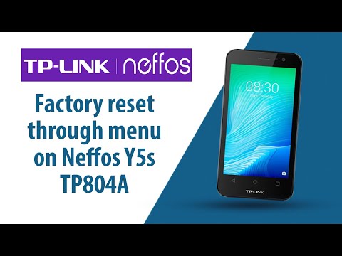How to Factory Reset through menu on Neffos Y5s TP804A?