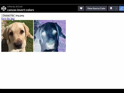javascript canvas invert colors