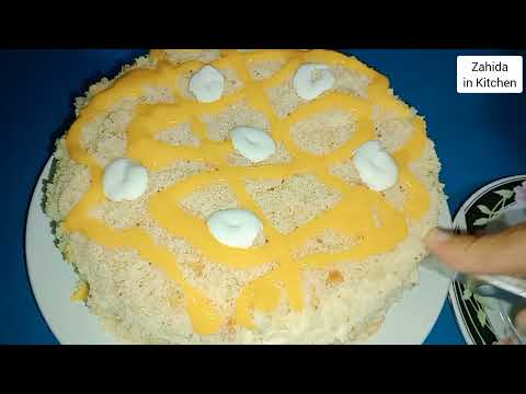 Mango Velvet Cake/ Most easy Sponge Cake / easy recipe by Zahida in Kitchen.