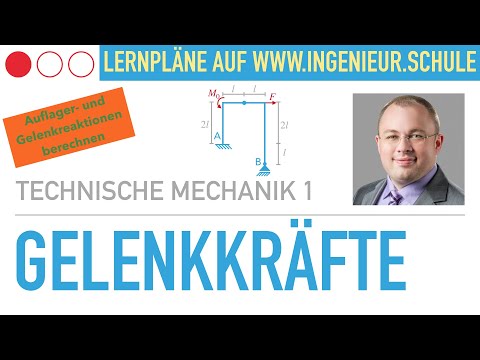 Gelenkkräfte berechnen – Technische Mechanik 1, Rahmensystem