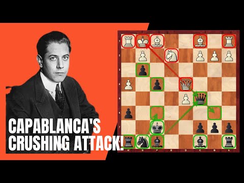 Crushing Attack by 13 Years old Capablanca!  Corzo vs Capablanca Havana 1901
